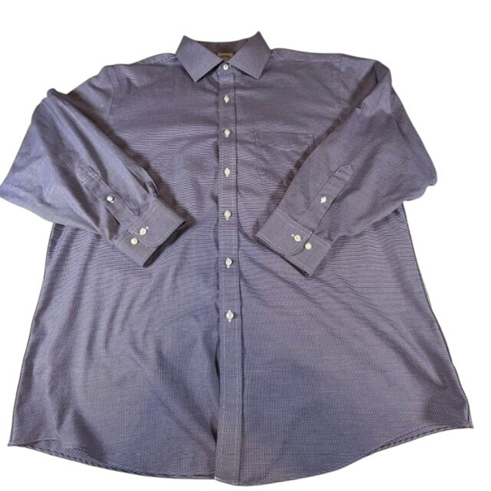 Brooks Brothers 1818 Men's Purple Regent Fit Button Up Dress Shirt 17.5-2/3